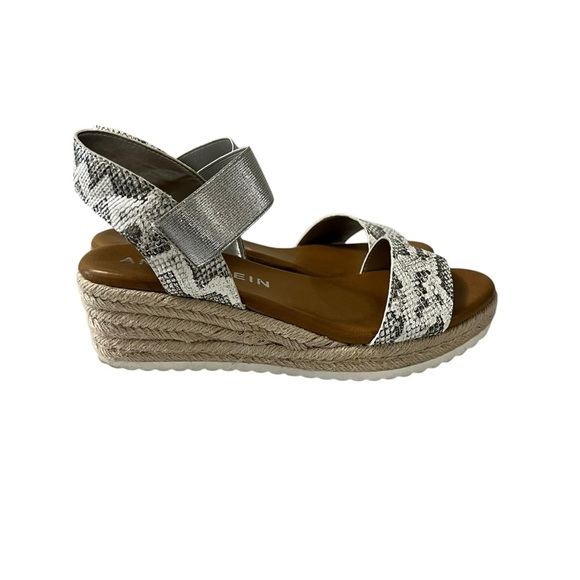 Wedge Sandal Anne Klein Cait  Snakeskin Pattern. Size 7.5 - Picture 7 of 13